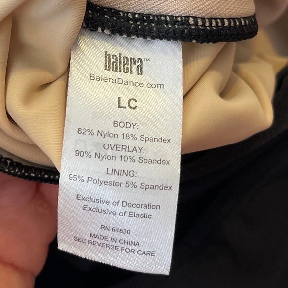 Balera youth Large laser cut dance bodysuit - Picture 4 of 4